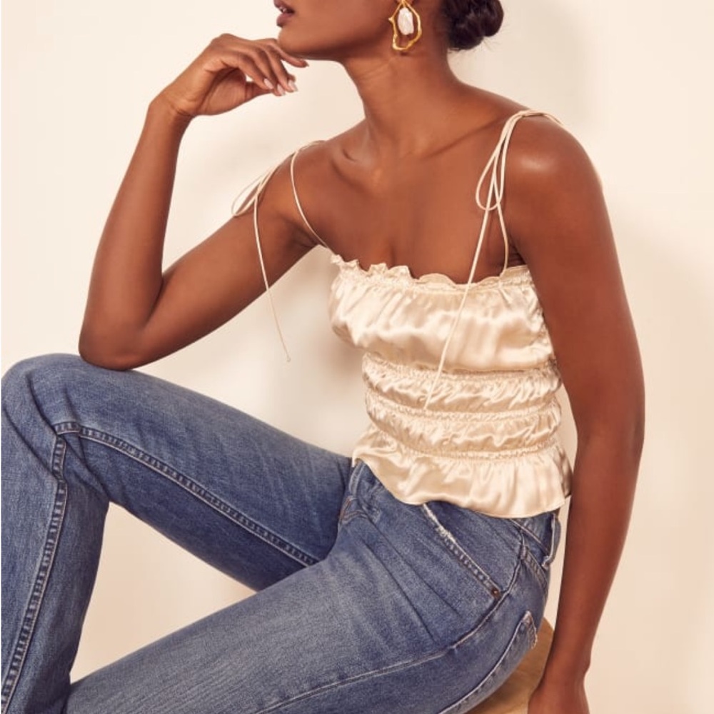 NWOT Women's Reformation Viviana Silk Camisole XS